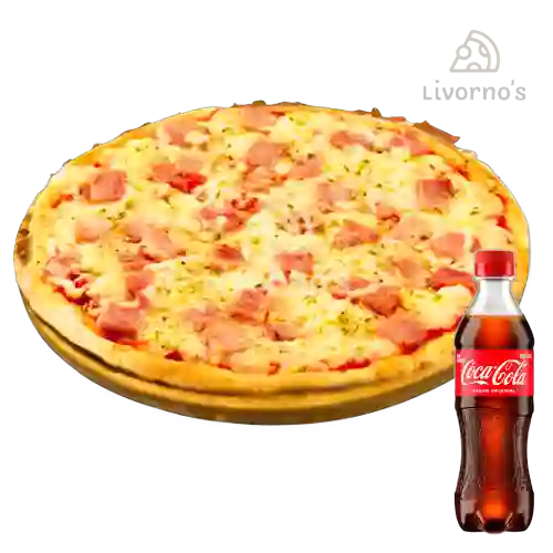 Combo Pizza Pollo Jamón Personal +Cocacola Orig 400ml