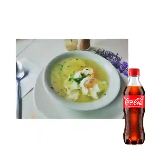 Combo Caldo con Huevo + Coca Cola 400Ml
