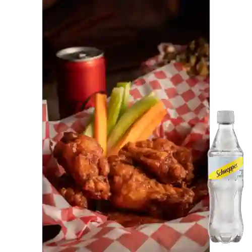 Combo Alitas X 8 + Schweppes Soda 400ml