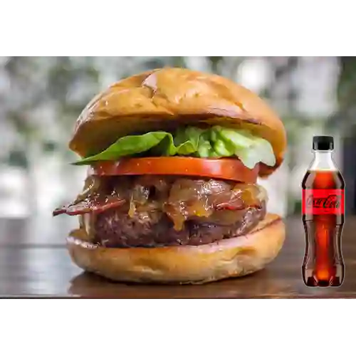 Hamburguesa Tradicional Cebolla Dulce +CocaCola ZERO 400ml