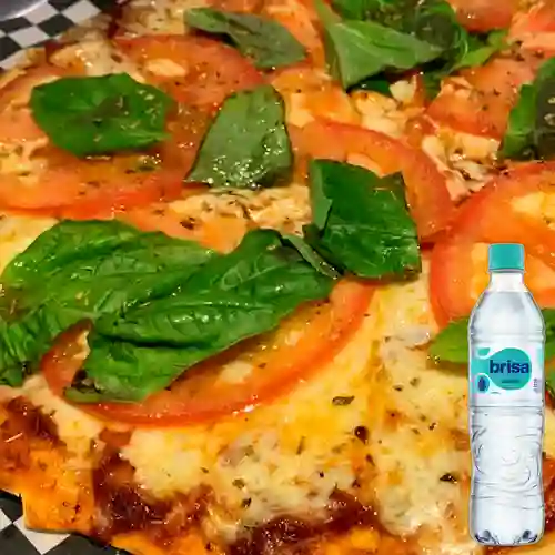 Combo Pizza Margherita + Agua Brisa Sin Gas 600 ml