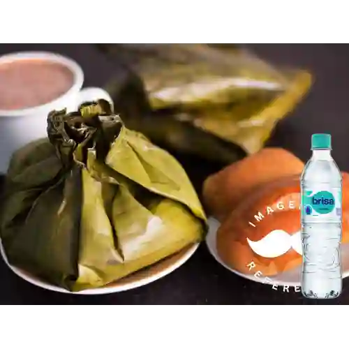 Combo Tamal Tolimense + Agua Brisa Sin Gas 600 ml