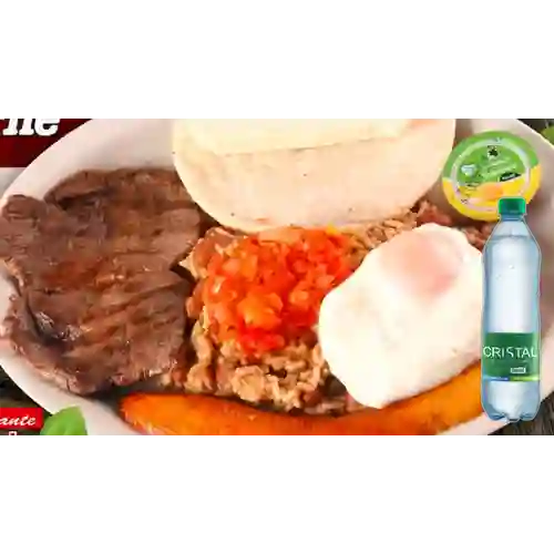 Combo Calentado con Carne + Cristal con Gas 600 ml