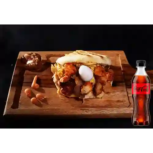 Combo Arepita Carne&Chicharrón +Cocacola ZERO 400ml
