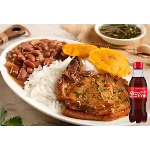 Combo Chuleta Asada + Coca-Cola Sabor Original 250 ml