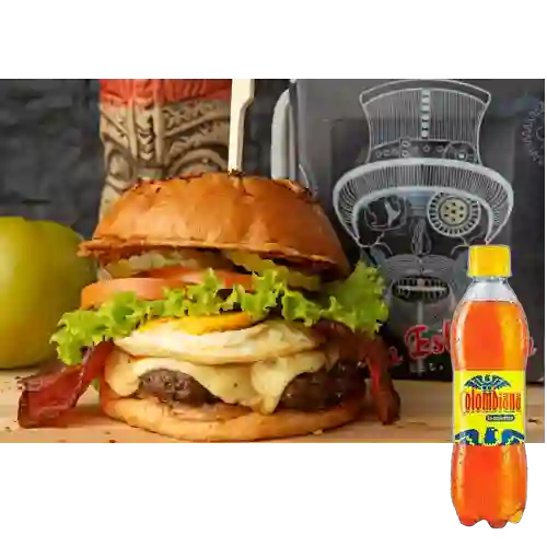 Combo Hamburguesa la Estación + Colombiana 350 ml