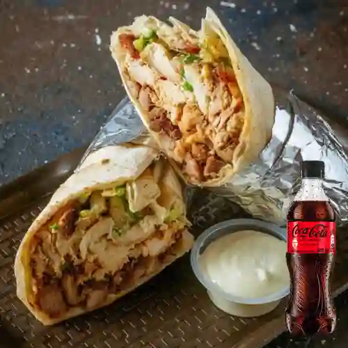 Combo Shawarma Mixto + Coca Cola Sin Azúcar 400 ml