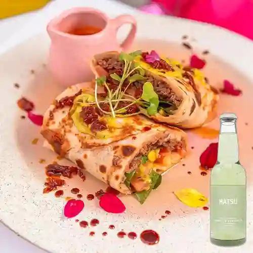 Wrap Carne Desmechada +Hatsu Sandia Albahaca 300ml