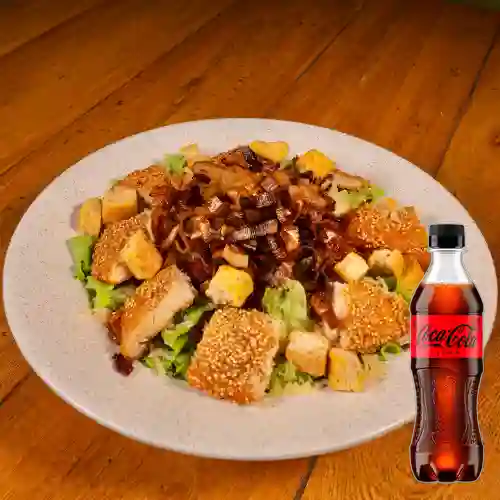 Ensalada Cesar c/ Pollo Crispy +Cocacola ZERO 400ml
