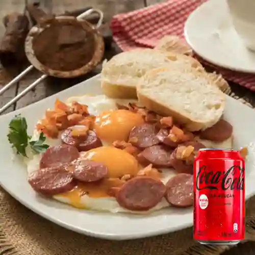 Combo Desayuno Ranchero + Coca Cola Sin Azúcar 330ML