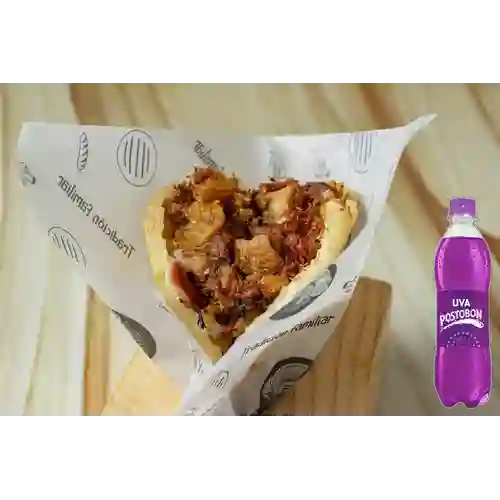 Combo Arepa de la Abuela + Postobon Uva 400 ml
