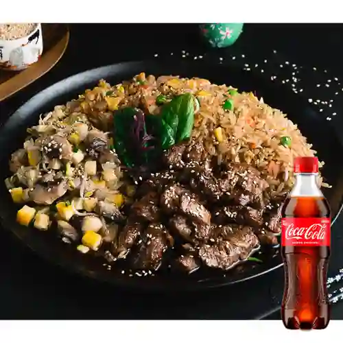 Combo Lomo Teriyaki. + Coca Cola Original 400 ml