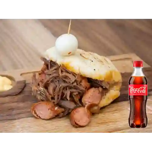 Combo Arepa Ranchera + Coca-Cola Sabor Original 400 ml