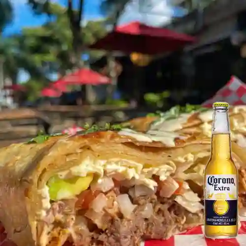 Combo Burrito Tex-mex + Corona 355ml Botella