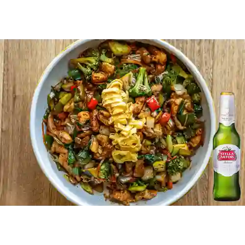 Combo Chow Mein + Cerveza Stella Artois Bot. 330ml