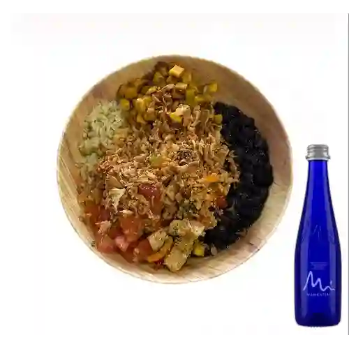 Combo Bowl Cerdo Al Wok + Manantial Sin Gas 400 ml