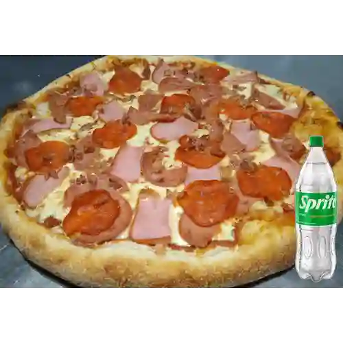 Combo Pizza Carnes Grande + Sprite Original 1.5Lt