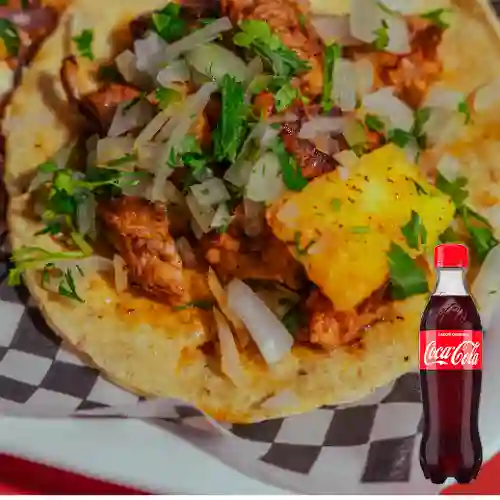 Combo Taco de Pastor + Coca-Cola Sabor Original 400 ml