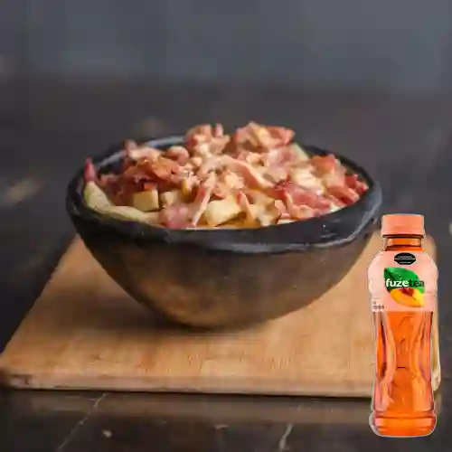 Fries Bacon&Cheese Personal +Fuzetea Durazno 400ML