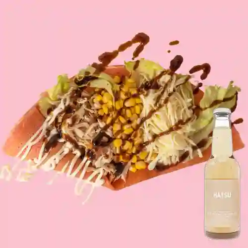 Crepe Pollo Teriyaki +Hatsu Uva Blanca&Romeo 300ml