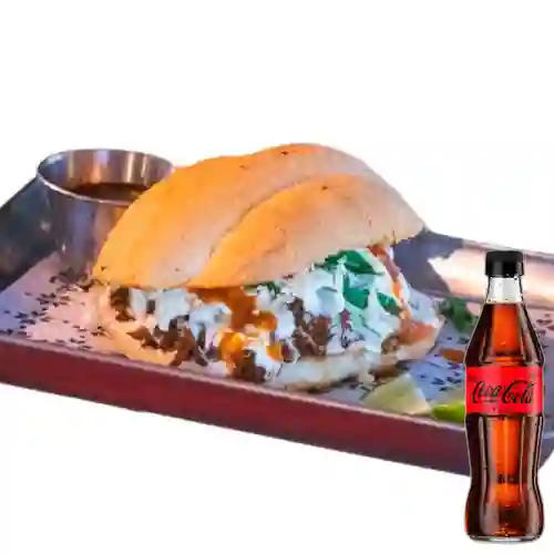 Combo Torta de Birria + Coca-Cola Zero 300 ml