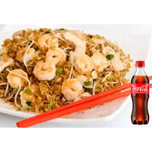 Combo Arroz c/ Pollo&Camarón +Cocacola Orig 400ml