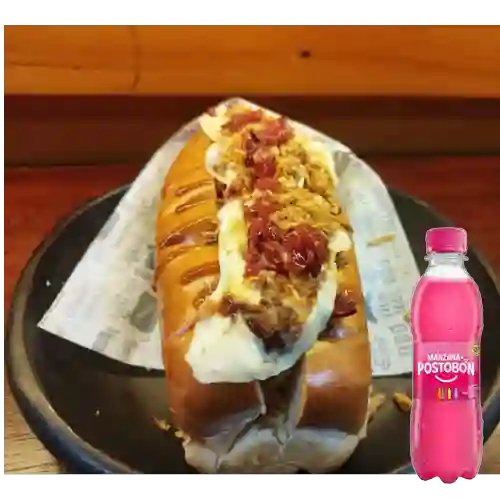 Combo Perro Crispy+francesa + Gaseosa Pet250 Manzana