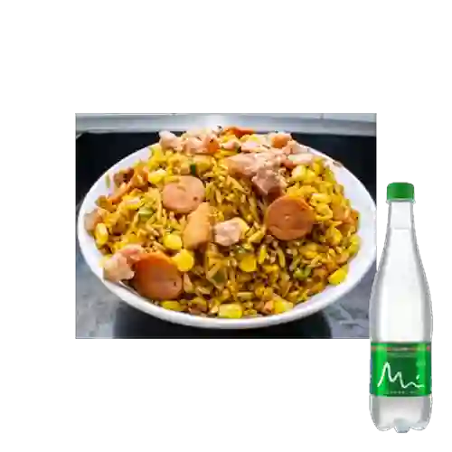 Combo Arroz Paisa + Manantial Con Gas 600ML
