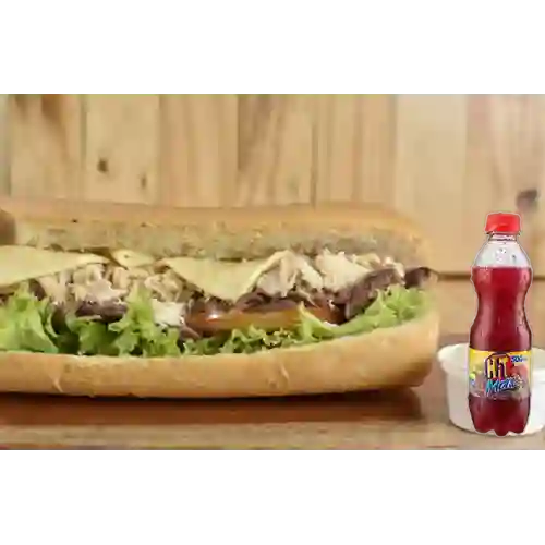 Combo Sándwich Mixto + Hit Mora 500 ml
