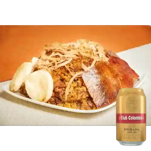 Combo Lechona 750g + Club Colombia Dorada Lata 330ml