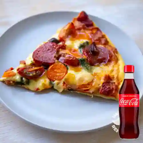 Combo Pizza Especial Porción +Cocacola Orig 350ml