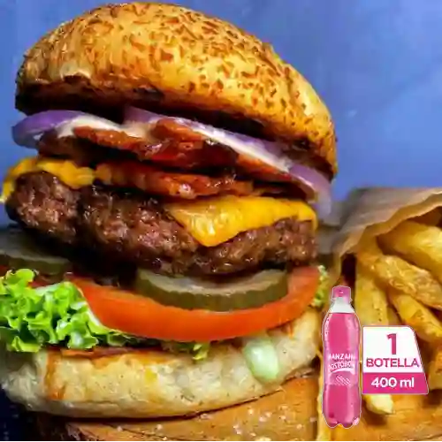 Combo Burger Clasica + Postobón Manzana 400 ml