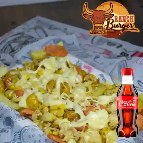 Combo Salchipapa Mega + Coca Cola Original 250ML