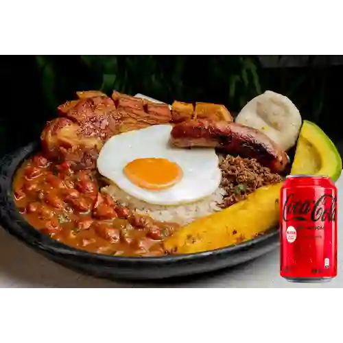 Combo Bandeja Paisa + Coca Cola Sin Azúcar 330ML