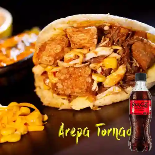 Combo Arepa Tornado + Coca Cola Sin Azúcar 400 ml