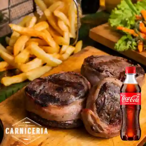 Combo Lomito Al Barril + Coca Cola Original 400 ml