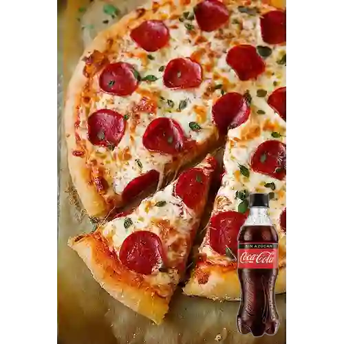 Pizza Clásica Pepperoni Personal +Cocacola S/az 400ML