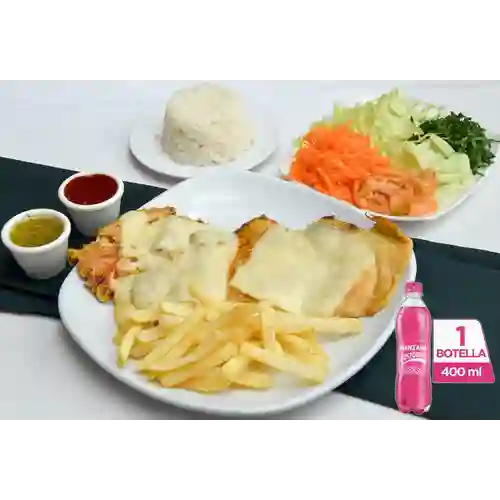 Combo Pechuga Gratinada 350 gr +Postobón Manzana 400ml