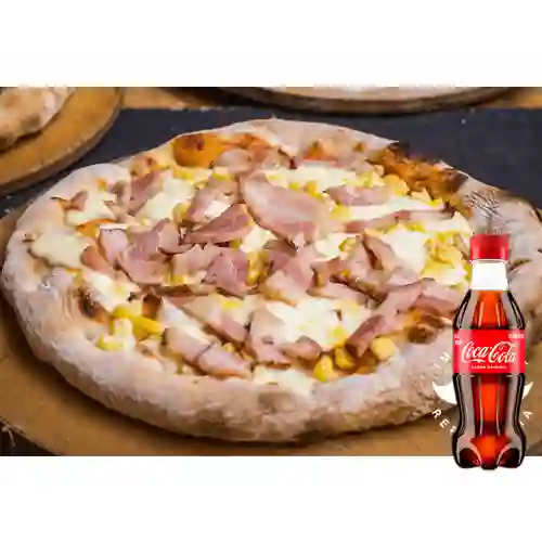 Combo Pizza de Maíz&Tocineta +Cocacola Orig 250ML