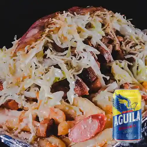 Combo Salchipapa Costeña Super Suiza + Aguila Orig Lta 330ml
