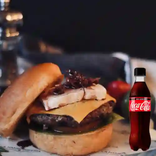 Combo Burger Philadelphia +Cocacola S/az 350ml