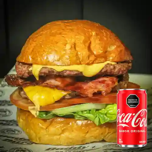 Hamburguesa Bacon Daddy Doble +Cocacola Org 235 ml