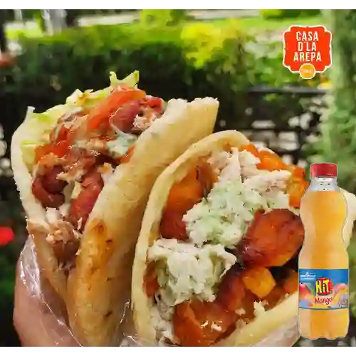 Combo Arepa de Pollo + Hit Mango 500 ml