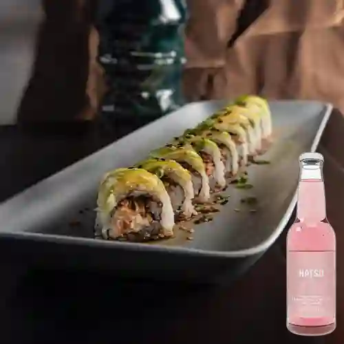 Combo Crab Roll + Soda Hatsu Frambuesa y Rosas 300 ml