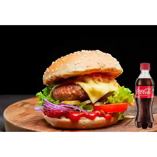 Combo Hamburguesa Americana +Cocacola Orig 400ml