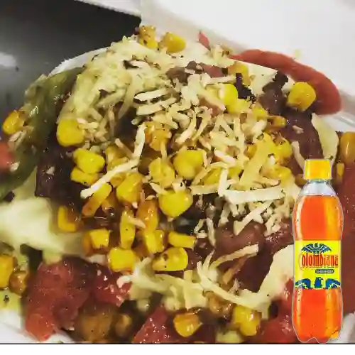 Combo Salchipapa Salchipalmeras + Colombiana 400 ml