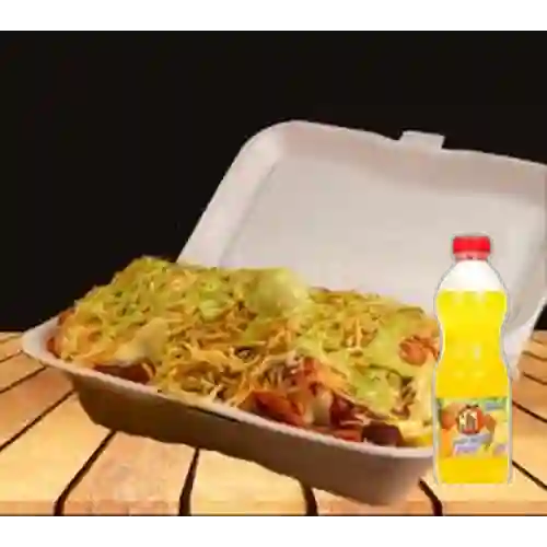 Combo E. Salchipapa para 1 Persona + Jugo Hit 500ml
