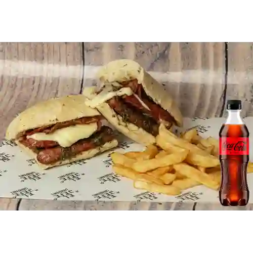 Combo Choripán Canchero Doble + Coca-Cola ZERO 400ml