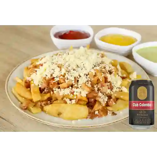 Combo Papas Pollo + Club col. Negra Lta 330ml