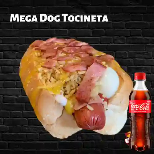 Combo Mega Dog Tocineta + Coca Cola Original 400 ml